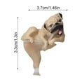 thumbnail image 2 of Clearance Desktop Ornament under $5,Realistic Pug Dog Figurine Hanging On Cup Rim DIY Garden Accessory, 2 of 2
