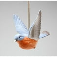 thumbnail image 3 of Ceramic Blue Bird Ornament 3.5 Inch Vintage  Birdwatcher, 3 of 3