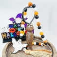 thumbnail image 6 of Clearance!!Halloween Wood Bead Garland-Farmhouse Rustic Wood Beads Fall String Hanging Wall Decor Tiered Tray Decor Halloween Party Decor, 6 of 6
