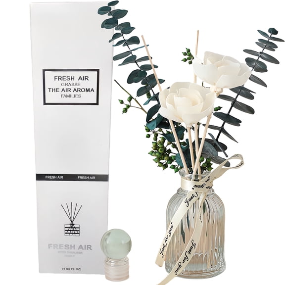 KBHOMFRA Gardenia Scent Reed Diffuser 3.38fl.oz Christmas Gift Home Fragrance Essential Oil