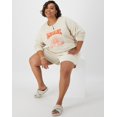 thumbnail image 6 of Hanes Women's Garment Dyed French Terry Sweatshirt (Plus Size) Pebblestone 3X, 6 of 8
