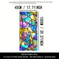 thumbnail image 6 of 17.71x39.37 2D Flat Fragment Color-Blocking Pattern Decorative Frosted Adhesive Removable Reusable Window Film, 6 of 7