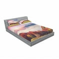 thumbnail image 3 of Nature Bedding Set with Sheet & Covers, Pastoral Colorful Autumn Morning in the Majestic Mountains European Peaks Print, Printed Bedroom Decor 2 Shams, 4 Sizes, Multicolor, by Ambesonne, 3 of 3