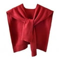 thumbnail image 4 of Skin-Touching Versatile Lady Knitted Thin Shoulder Costume Shawl Fake Lapel K6O9, 4 of 6