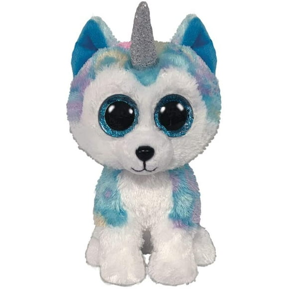 HHHC Official HHHC Beanie Boo Helena The Unicorn Husky HHHC oft HHHC Toy for Girls, Blue with White, HHHC mall, 6 Inches