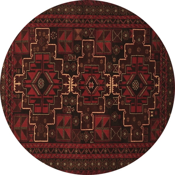 Ahgly Company Indoor Round Persian Brown Traditional Area Rugs, 3' Round