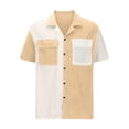 thumbnail image 3 of Birdeem Chemises pour Hommes Chemise à Manches Courtes Col Rabattu, 3 of 10