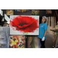 thumbnail image 4 of Startonight Canvas Wall Art Red Poppy Abstract Flowers Painting, Framed 32" x 48", 4 of 6