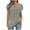 Gray, variant on Jalioing Short Sleeve Shirts for Women Pleated Cross V Neck Trendy Tops Flowy Loose Summer Tunic Blouses