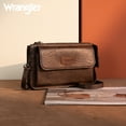 thumbnail image 6 of Wrangler RFID Crossbody Wallet Purse Vegan Leather Small Purses for Women with Phone Pocket and Adjustable Strap, Coffee, 6 of 7
