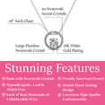 thumbnail image 2 of Cate & Chloe Reign 18k White Gold Plated Halo Necklace with Swarovski Crystals Gift for Women, 2 of 9