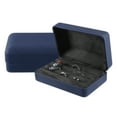 thumbnail image 2 of Unique Bargains 1pc PU Leather Multiple Ring Box for Accessories Storage and Display Blue, 2 of 7