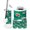 Color 2, variant on Bathroom Accessory Set 6 Piece Cute Cartoon Monkey Floral Jungle Colorful Blossoms Trash can, Toothbrush Holder, Toothbrush Cup, Soap Dispenser, Soap Dish, Toilet Brush Holder