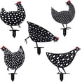 thumbnail image 1 of [5 Stück] Huhn Deko Handarbeit Gartenstatuen, Gartenfigur Metall Huhn Deko Handarbeit Gartendeko, Outdoor Garden Hinterhof Rasen Pfähle Metall Hen Yard Dekor Geschenk, Geschenk für Haus Andenken Ormromra MZQ-0495, 1 of 8