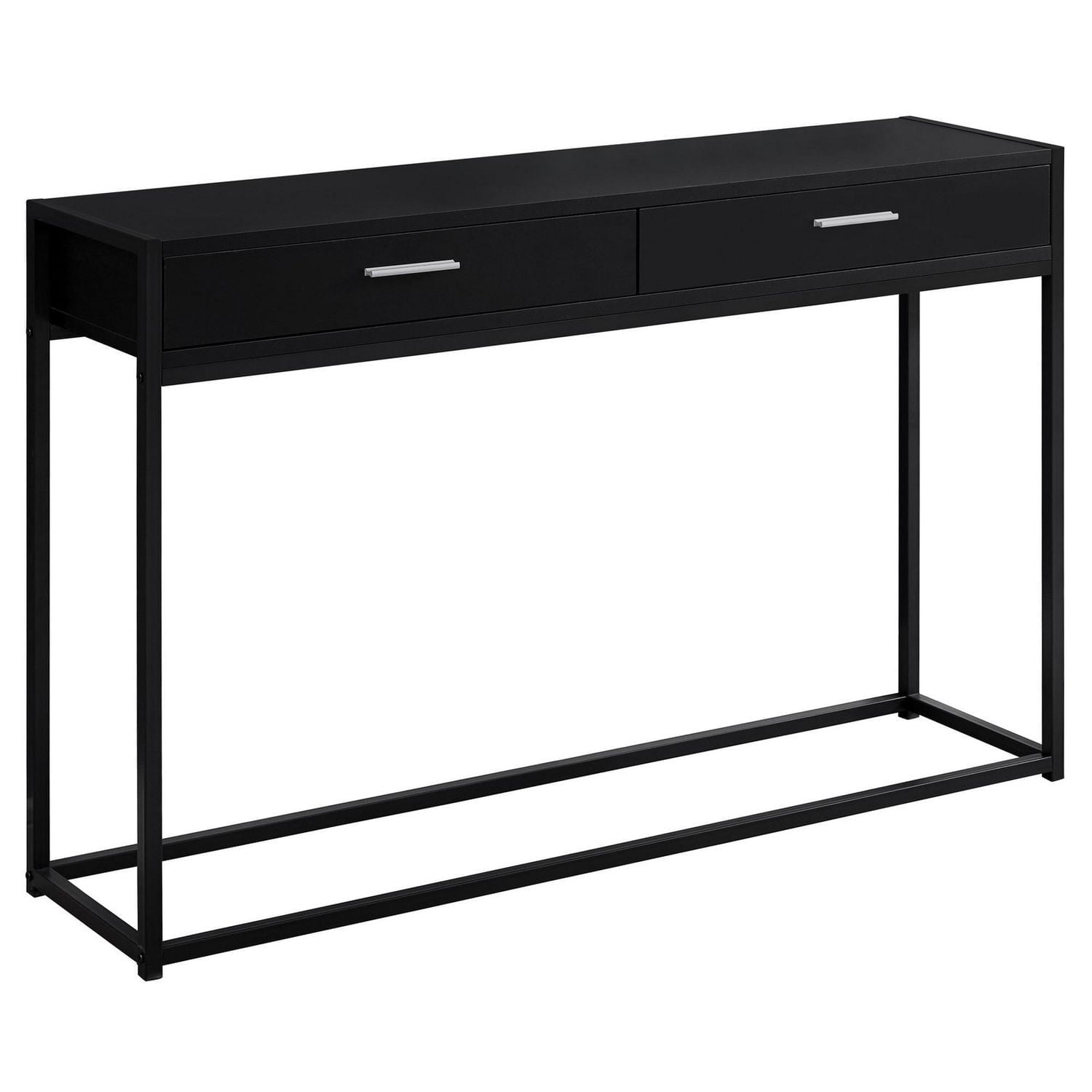 Monarch Specialties Accent Table, Console, Entryway, Narrow, Sofa, Storage Drawer, Living Room, Bedroom, Metal, Laminate, Black, Contemporary, Modern