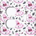 thumbnail image 4 of Metal Light Switch Plate Cover Festive Christmas Mistletoe Pink Rocker Horse XMS002, 4 of 13