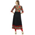 thumbnail image 2 of Bimba Women's Long Flared Black Anarkali Kurti Kurta Indian Classic Blouse-12, 2 of 4