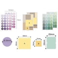 thumbnail image 2 of TFixol 4 Sheets Color Labels Gradient Sticker Cute Stationery Sticker for DIY Scrapbooking Diary Journal Decoration Document Organizing Marking, 2 of 8