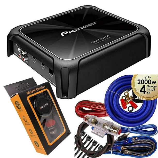 Pioneer GMD8701 1600 Watts Class D Mono Amplifier with Wired Bass Boost Remo...