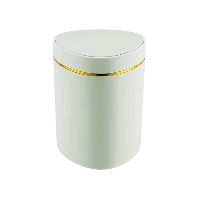 Kjfeif Mini Desktop Trash Can with Press Lid, Compact Small Garbage Bin for Desktop Storage, Perfect for Dresser, Home, Office, Kitchen, Tabletop, Bedroom and Daily Household Use