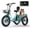 Cyan, variant on MOONCOOL Electric Tricycle for Adults, 20" x 4" Fat Tire Electric Trike, 48V 500W Motorized Electric Bicycle, 3 Wheels 7 Speed Ebike w/Removable Battery&Large Basket