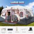 thumbnail image 3 of Ktaxon Family Camping Tent 10 Person Tent Waterproof  Windproof with Divided Curtain for Separated 2 Rooms with Carry Bag Outdoor, 3 of 13