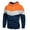 Orange, variant on TBWNWG Black Zip up Hoodie,Male Color Blocked Loose Casual Jacket With Side Seam Pockets And Hooded Sweatshirt,Sizes M