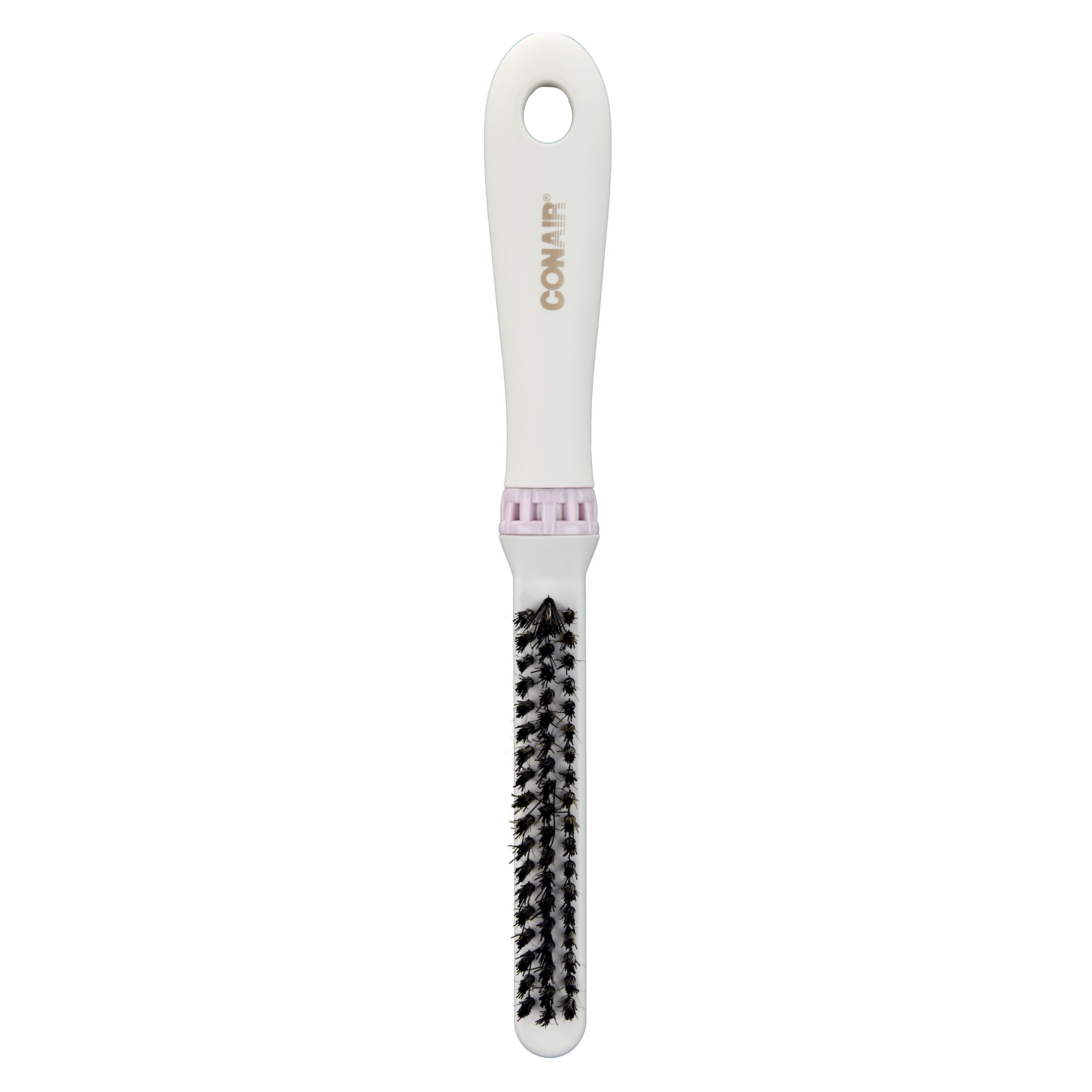 Tayshia by Conair Maximum Lift Boar Bristle Teasing Hair Brush, Gray and Lilac