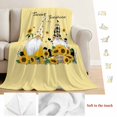 thumbnail image 5 of Yellow Sunflowers Blanket Soft Cozy Warm Throw Blanket for Couch, Plush Fuzzy Flannel Fleece Blankets for Sofa, Gnomes Farmhouse Botanical Bee Bed Blankets Lightweight Gifts for Women, 30"x40", 5 of 9