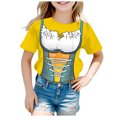 thumbnail image 1 of WEAIXIMIUNG Vêtements pour Adolescentes Mode Festival Imprimé Col Rond Manches Courtes T-Shirt Décontracté (4), 1 of 3
