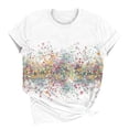 thumbnail image 2 of Fengqque Short Sleeve Tops for Women Summer,Women's Short Sleeve Printed Shirt Summer Crewneck T Shirt Basic Tops Multicolor-F XXXL(XXXL), 2 of 4