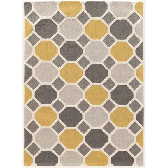 Riverbay Furniture 8' x 10' Hand Tufted Rug in Gold and Blue
