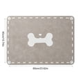 thumbnail image 3 of Pet Feeding Mat, 23.6inX15.7in Waterproof Quick-Dry Dog Cat Bowl Mat with Bone & Paw Print, Non-Slip, Gray, 3 of 6