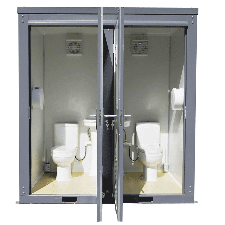 Chery Industrial Portable Restroom - 2 Private Toilet Stalls for