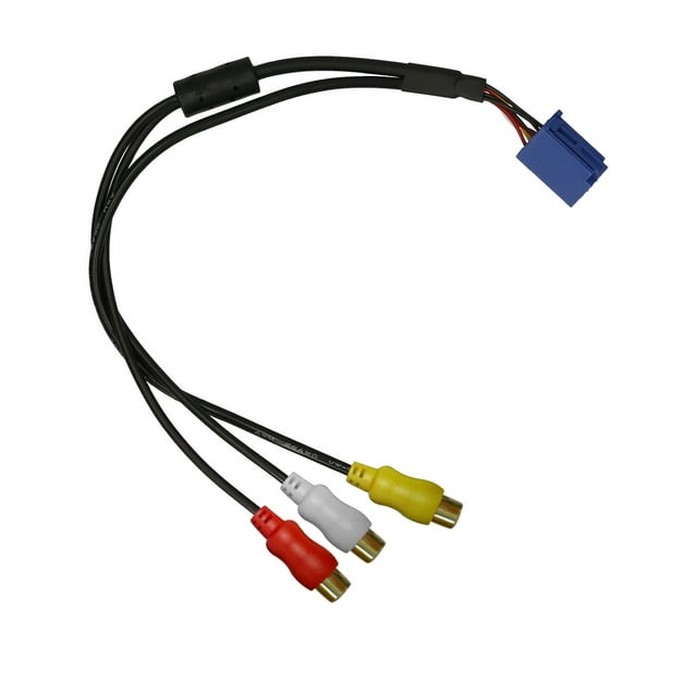 Yeacher Car RCA Adapter VTR Cable 6 Pin Blue A/V Port Replacement for