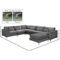 thumbnail image 4 of Meridian Furniture Julia Gris Velours Modulaire Sectionnel, 4 of 4