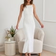 thumbnail image 2 of JIAYUE Women's Dress Sleeveless Square Collar Ankle-Length Maxi Spring Long Wedding Guest Resort Wear Vacation Casual Bodycon Summer Trendy Female Dresses, 2 of 5