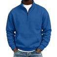 thumbnail image 6 of Mineart Men Quarter Zip Pullover 1/4 Zip Mock Neck Fleece Sweatshirt Long Sleeve Tops, 6 of 7