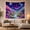 Fantasy Hills, variant on Fantasy River and Magical Hills with Glowing Flowers, Dreamy Illustration for Space Lovers, Cosmic Nature Art Decor Birthday Gift Tapestry Wall Hanging for Bedroom and Living Room