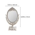 thumbnail image 2 of 1pc Desktop Makeup Mirror Retro Style Relief Girl Makeup Mirror Desktop Mirror, 2 of 4