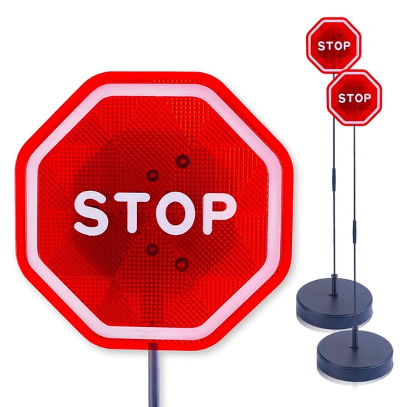 Andalus Brands Flashing Led Stop Sign Garage Parking Assistant System - Garage Car Stop Indicator - Driveway Markers and Car Gadgets - Park