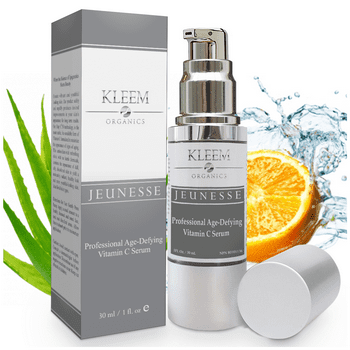 KLEEM ORGANICS Vitamin C Serum for Face - Anti Aging & Reduce Wrinkles, Dark Spots & Sun Damage - Face Serum for Women to Enhance Collagen Level - Contains Hyaluronic Acid & Vitamin E - 1 Fl. Oz