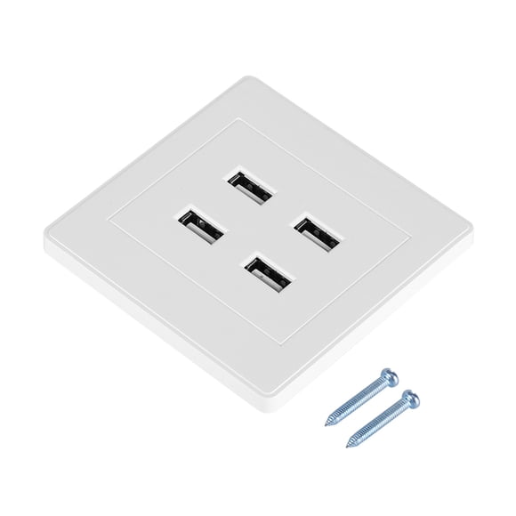 Prise USB 4 Ports DC 5V Prise De Courant électrique Prise De Chargeur Murale Pour Bureau à Domicile (110~250V)