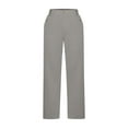 thumbnail image 5 of Capri Pants for Women High Waisted Pull On Elastic Waist Dressy Casual Stretchy Capris Trousers Pants Pockets, Limited Time Clearance, 5 of 5