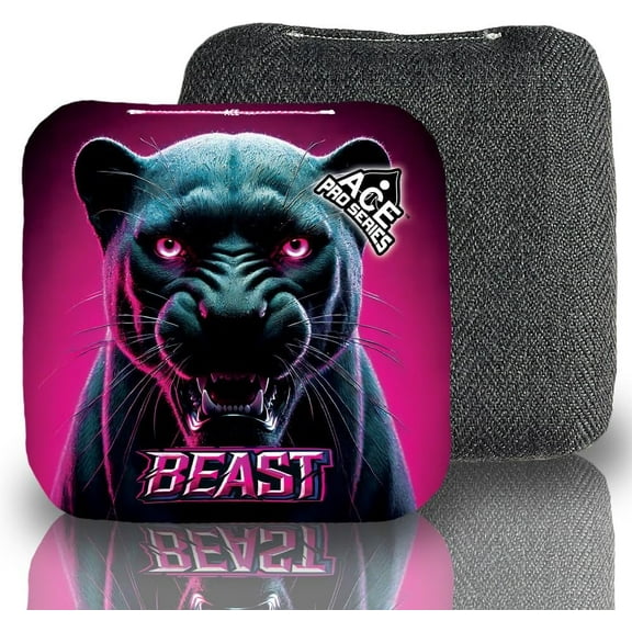 CornholeAce PRO Beast Carpet Cornhole Bags (Set of 4) | Herringbone Fabric, Waterproof, Plastic Resin Filled, Dual Sided, Professional, Regulation Size, 6x6, 16oz, Made in USA