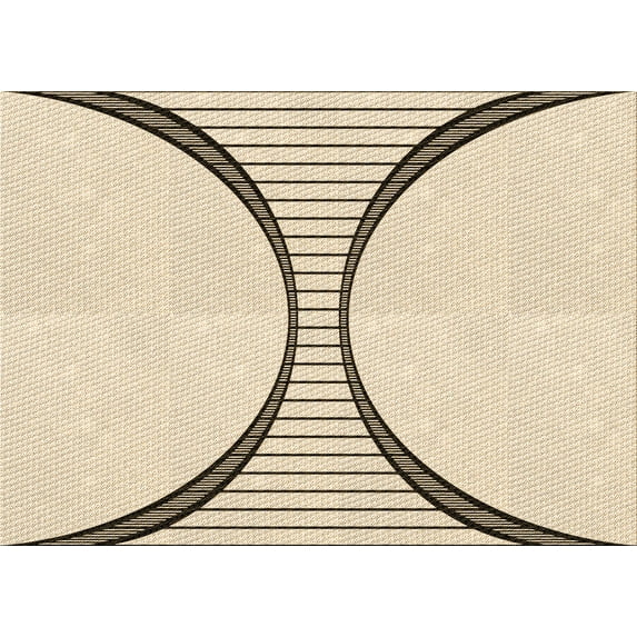 Ahgly Company Indoor Rectangle Patterned Moccasin Beige Area Rugs, 8' x 10'