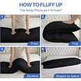 thumbnail image 4 of Parojati 20x54 Inch Memory Foam Adult Body Pillow,  Support for Side Sleepers，Black, 4 of 7