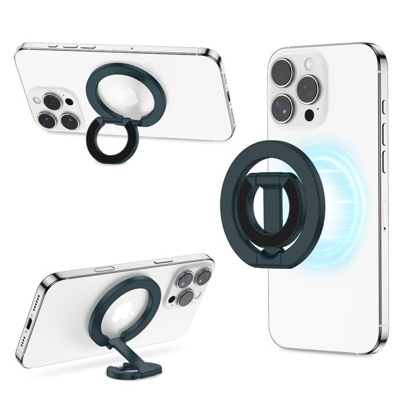 Magnetic Phone Ring Holder for MagSafe,Flexible 360° Rotation Two-Sided Magnet Finger Ring Grip Stand Holder Cell Phone Finger Ring Kickstand Mag-Safe Accessories for iPhone 16/15/14/13/12 Series