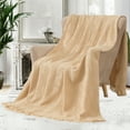 thumbnail image 4 of VERAMUSE 100% Cotton Blanket for Bed Beige 90"x90" Queen Size Breathable Thin Blankets for Summer, 4 of 15