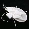 thumbnail image 2 of Diadema Pinza de Pelo Floral Jinwen Sombrero con Malla Estilo Vintaje Joyas Blanco, 2 of 8